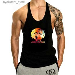 Men's Tank Tops Wander Women Hiking With Dog Sunset Black tank top men For Dog Lovers S-6Xl Hot Summer Casual tank top men L240319