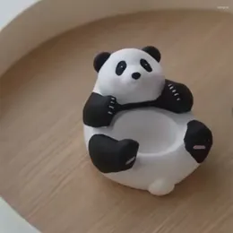 Candle Holders Panda Holder Gypsum Cartoon Tea Lamp Multifunctional Aroma For Home Decoration