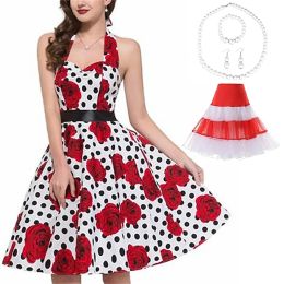 Retro vintage 1950s rockabilly anágua hoop saia a linha vestido tutu flare vestido audrey hepburn festa noite vestido de máscaras