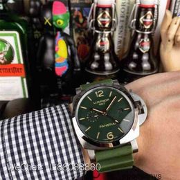 Paneraiss DEISGN Movement Watches Luminous Machine Watch Sapphire Mirror 44mm 13mm Imported Cowhide Watchband with Original Pin Buckle Ttg4 WN-B1AD