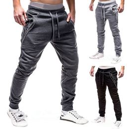 Pantaloni da lavoro firmati Pantaloni da jogging da uomo casual Cerniera laterale Pantaloni da jogging rilassati Pantaloni sportivi con coulisse Pantaloni da uomo New Fashion Harem Pantaloni lunghi da palestra Pantaloni sportivi da uomo M-3XL