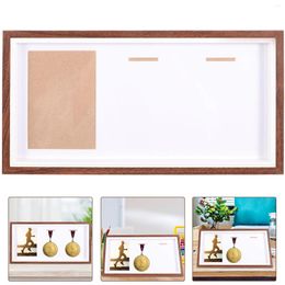 Frames Medal Po Frame Display Shelves Home Picture Holder The Badge Case Shadow Paper Decorative