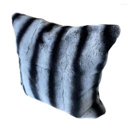 Pillow MS.Softex Chinchilla Rex Skin Double-sided Fur Pillowcase Cover For Homes Decor Custom Made