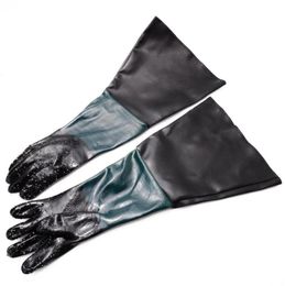 Heavy Duty Gloves Soft PVC Vinyl Sandblasting Gloves 60cm For Sandblaster Sand Blast Cabinet Machine8472683