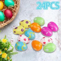 Party Decoration 24Pcs Empty Easter Eggs Unfilled For Theme Favor Filling Treats