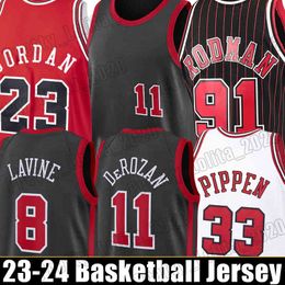 23 Michael Basketball Jersey 9 DeMar DeRozan Zach LaVine Chicagos Lonzo Ball 33 91 MJ 11 2 8 Scottie Pippen Dennis Rodman Bulls''Männer Trikots