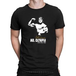 Men's T-Shirts Mr Olympia Custom Arnold Mens Shirts Schwarzenegger Bodybuilding Shirts Hip Hop Shirts Tee Summer Quality 240327