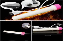 5pcslot USB Masturbation Aid Heating Rod Male Sex Toy Warmer Stick for Male Sex Silicone Toy Inflatable Doll Adult Sex Product6127241