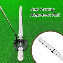 Aids Sliding Track Alignment Ruler Golf Putting Trainer for Indoor Home Outdoor Suitable For Beginners And Professional Training