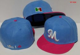 2024 Men's Baseball Mexicos Fitted Hats Classic World Series Hip Hop Sport SOX Full Closed LA NY Design Caps Chapeau 1995 Stitch Heart " Series" " Love Hustle Flowers a13