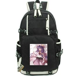 Patchouli Knowledge backpack East Project daypack Locked Girl school bag Cartoon Print rucksack Casual schoolbag Computer day pack