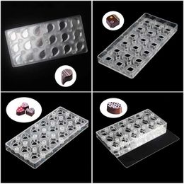 Baking Moulds PC Choc Mould Polycarbonate Chocolate Mould Sturdy and Durable Magnetic Stainless Steel Transfer Plate Candy Forms Baking Tools L240319