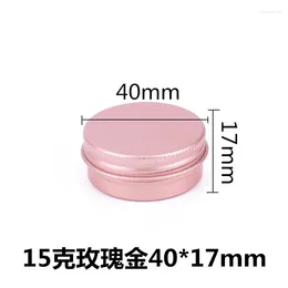 Storage Bottles 15ml 15g Aluminum Tin Jar For Cream Nail Candle Rose Gold Cosmetic Container Refillable Tea Mini Metal Box