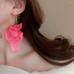 Hoop Earrings Jewelry Niche Design Big Round Circle Korean Style Exaggerated Ear Hoops Women Girl Dangle