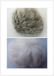 pet products natural cat toy real rabbit fur ball no dyed pet toy whitegrey 5CM dia 50pcslot4060291