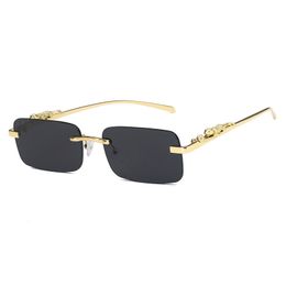Sunglasses For Men Women Luxury Sunglases Mens Fashion Sun Glasses Retro Shades Unisex Rimless Leopard Designer Sunglasses 1K2D85