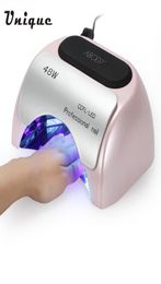 Nail Dryers Abody 48W UV Lamp For Nails Curing LED Gel Art Manicure Automatic Sensor Ice Dryer All 15Pcs6080745