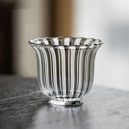 Wine Glasses 1 Piece 100ml Heat Resistant Nordic Clear Ripple Teacup Cup Small Capacity Master Soju Sake S Glass Tumbler
