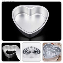 Baking Moulds 6/7/8/10inch Aluminum Alloy Cake Molds Heart Shaped Cake Pans Removable Bottom Baking Mould For Muffin Cake Bread Cheese Mousse L240311