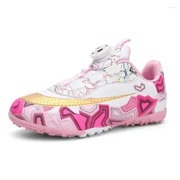 American Football Shoes Children Boots Society Futsal TF Pink Soccer Tennis Sports Professional Sneakers Indoor Boy Girl