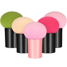 Makeup Sponges 5 Pcs Mushroom Head Puff For Blending Prime Face Round Plastic Foundation Brush