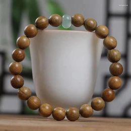 Strand Green Sandalwood Wooden Buddha Beads Student Buddhist Couple Bracelets Female Retro Cultural And Artistic Toys