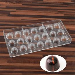 Baking Moulds SHENHONG Polycarbonate Chocolate Mould Pastry Baking Tools 21 Cavity Confectionery Dessert Moulds Candy Decoration Bake Tray L240319