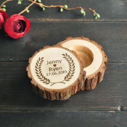 Party Decoration Personalised Rustic Wedding Ring Box Keepsake Pillow Wooden Holder Favours Valentine Engagement Jewellery