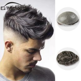 Toupees Toupees Super Skin Natural Hairpiece Men Toupee Real Hair Mens Indian Human Hair Replacement Systems Natural Remy Hair for Men