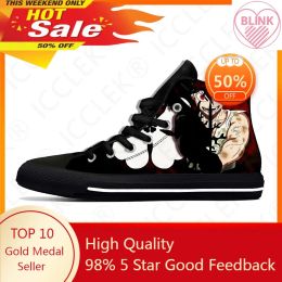 Shoes Japanese Anime Manga Cartoon Black Clover Asta Casual Shoes High Top Hot Lightweight Breathable Mens Womens Teenager Sneakers