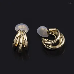 Stud Earrings Simple Mosquito Coil Ear Clip Without Pierced Metal Hip Hop All-match Earring Female Jewelry