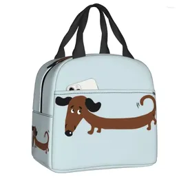 Storage Bags Badger Sausage The Wiener Dog Thermal Insulated Bag Women Dachshund Resuable Lunch Tote For School Office Food Box