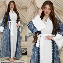 Ethnic Clothing Muslim Women Sequins Embroidery Maxi Dress Eid Ramadan Abaya Dubai Turkey Party Evening Gown Islamic Jalabiya Marocain Robe