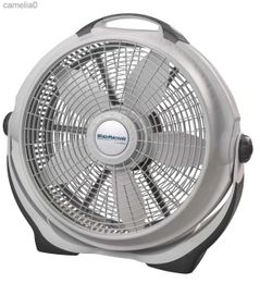 Electric Fans 20 Air Circulator Wind Machine 3-Speed Floor Fan with Pivoting Head A20301 GrayC24319