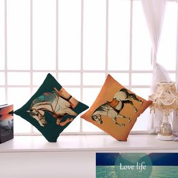 Simple Original Nordic Style Pillow Cover Animal Head Portrait Sofa Cushion Cover Office Car Cotton Linen Printed Pillowcase Pillows Covers