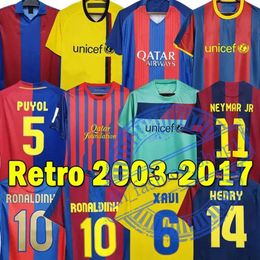 Retro Barcelona Soccer Jerseys Barca 96 97 08 09 10 11 XAVI RONALDINHO RONALDO RIVALDO GUARDIOLA Iniesta Finals Classic Maillot Foot 12 13 14 Football Shirts09 183