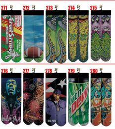 Popular designer 3d socks men women kids cotton skateboard printed hip hop Custom design 100pcs50pairs4867446