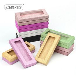 wholesale 1050100pcs paper false eyelash packaging box lash boxes packaging DIY faux cils mink eyelashes Multicolor paper box 240309