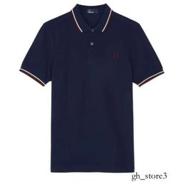 Fred Polo Shirt New Designer Business T-shirt Fred Perry 2023 Fashion Luxury Classic Summer Cotton Ear of Wheat Short Sleeve Mens and Women 814