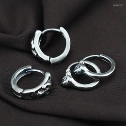 Hoop Earrings Goth For 316 Stainless Steel Women Unusual 2024 Skeleton Men