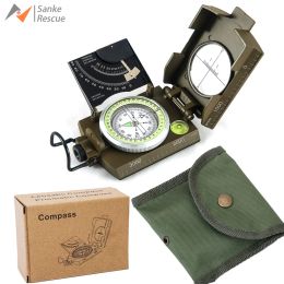 Compass Multifunctional Military Sighting Navigation Compass with Inclinometer Impact Resistant Waterproof Compass for Hiking Camping