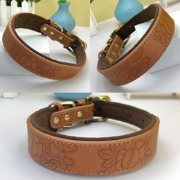 Fashion Soft Dog Collar with Flower Pattern Vintage Space Cotton Pet Collar for Medium Breed Dogs Large Breed Dogs