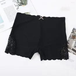 Women's Panties Safety Pants High Elasticity Lace Underpants For Women Breathable Anti-exposure Mid Waist Shorts With Design Quick Dry