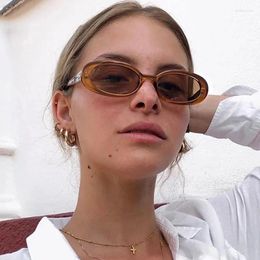 Sunglasses DYTYMJ Vintage Oval Women Small Frame Punk Sun Glasses For Men Candy Color Round Retro Gafas De Sol Mujer