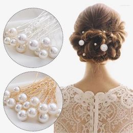 Hair Clips Women U-shaped Pin Metal Barrette Clip Hairpins Pearl Bridal Tiara Accessories Wedding Hairstyle Design Tools