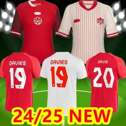 2024 Canada Soccer Jerseys national team Uniform DAVIES J.DAVID 24 25 UGBO LARIN CAVALLINI MILLAR EUSTAQUIO football shirts T home away third MEN KIDS KIT WOMEN