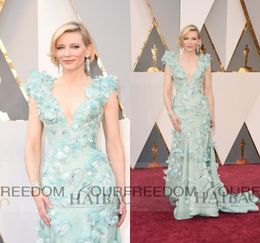 88th Academy Awards 2019 Oscars Cate Blanchett Florals V Neck Celebrity Dresses Sheath Long Formal Evening Prom Dresses7806765