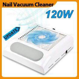 Kits 120w Nail Vacuum Cleaner Extractor Fan for Manicure Pedicure Dust Absorber with Removable Philtre Nail Dust Collection for Salon