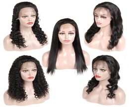 Human Hair Lace Front Wigs Pre Plucked Brazilian Virgin Hair Wigs Straight Body Wave Loose Wave Deep Wave Kinky Curly Natural Colo2764465