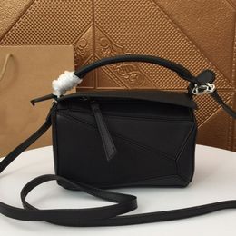 Designer Bag Luxury Bag Genuine Leather Handbag Women Puzzle Shoulder Bags Clutch Totes Cross Body Geometry Square Contrast Color Patchwork Letters Handbag Purse